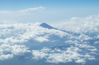 機上からの富士山